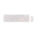 GEEZEER Honey S Beige & White Wireless Keyboard & Mouse Combo